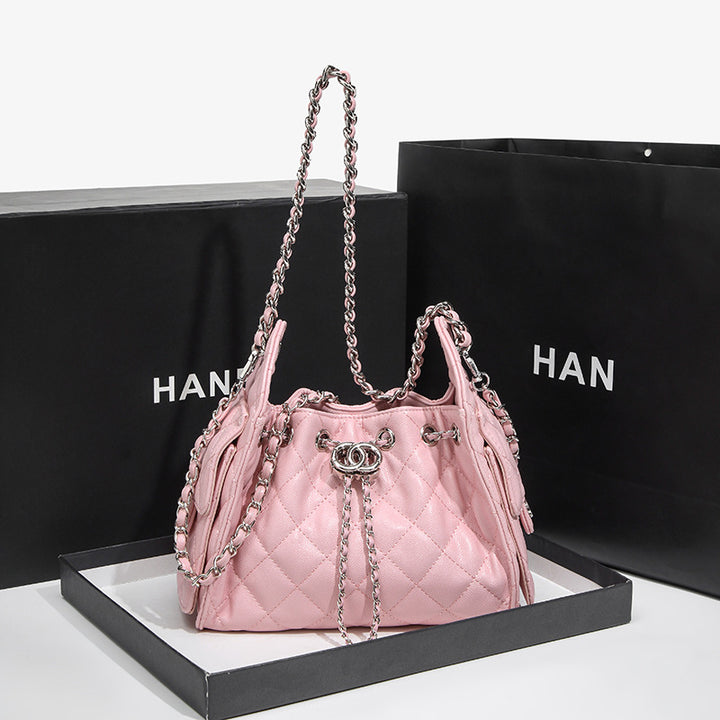 Elegant Quilted Bucket Handbag