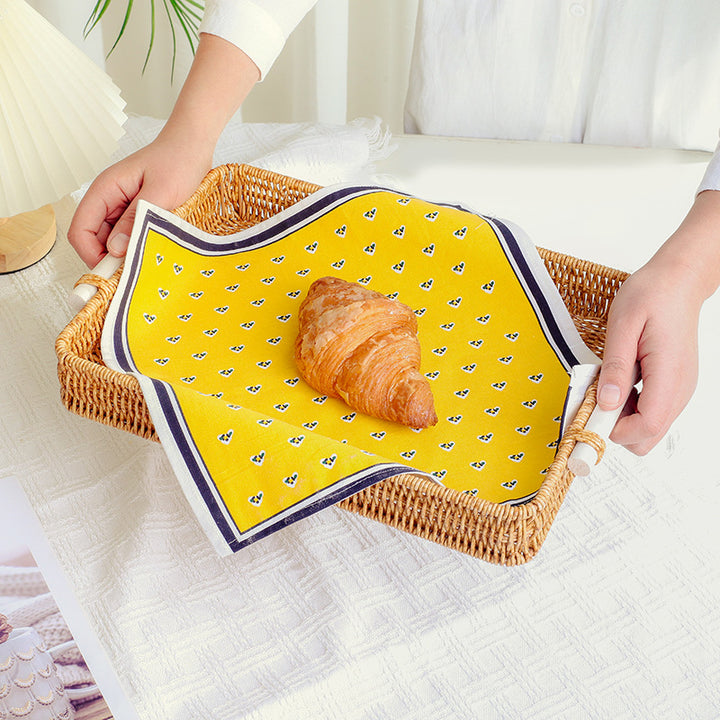 Rustic Woven Food Serving Tray Kalsten