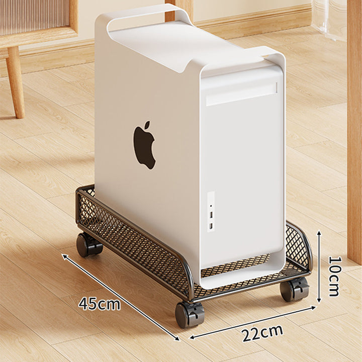 Rolling Mesh CPU Tower Stand with Locking Casters