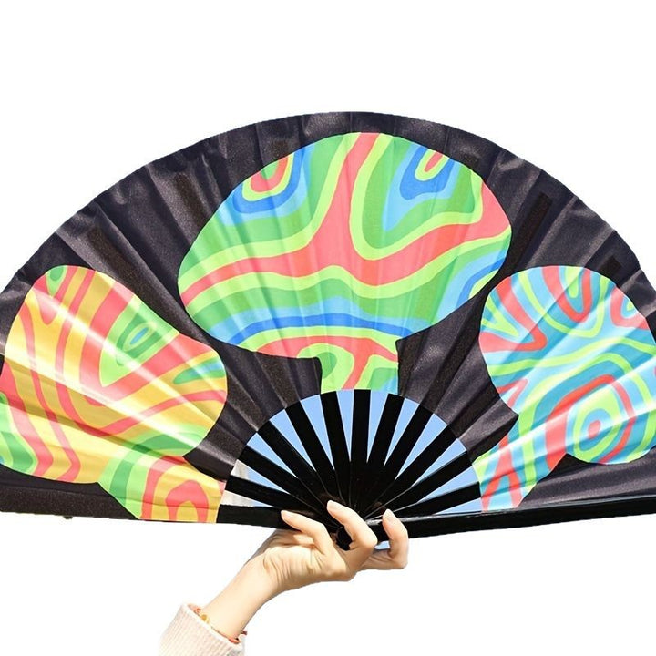 Ladies Fan with Colorful Motif Kalsten