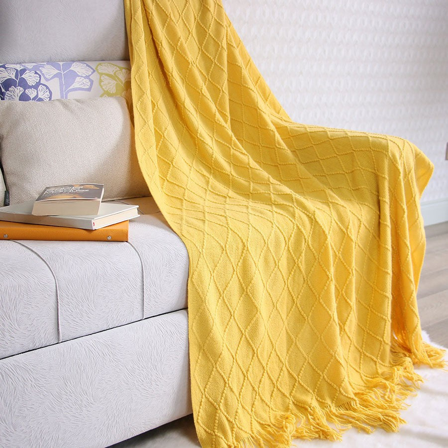 Elegant Textured Knit Scarf Kalsten