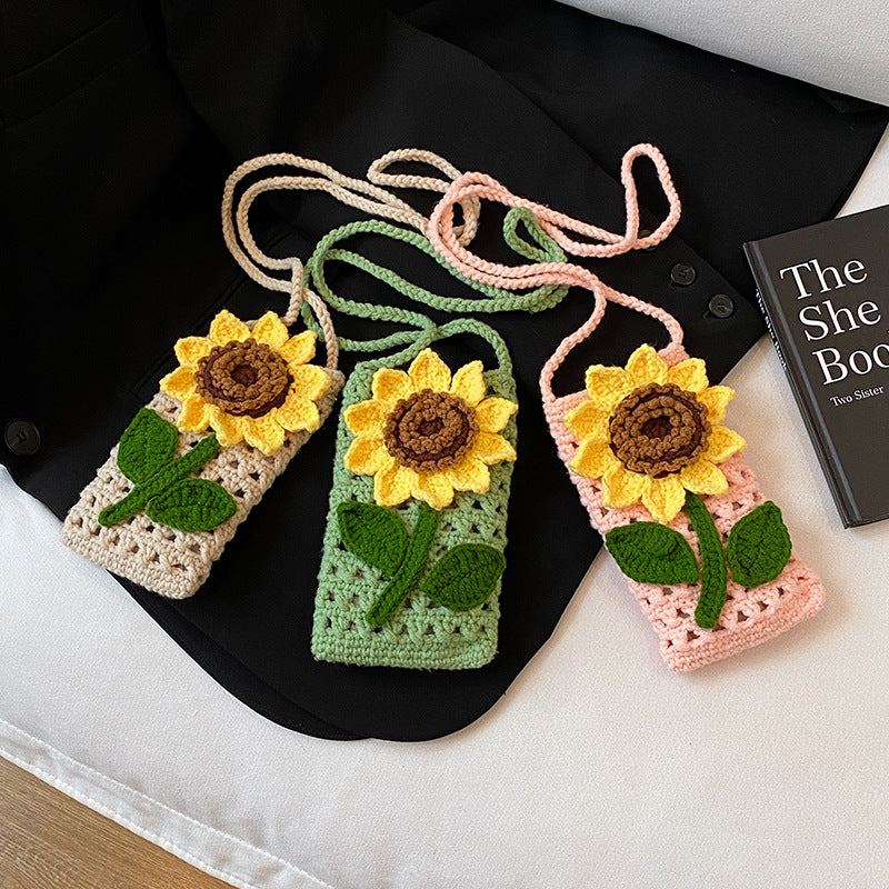 Floral Crocheted Phone Bag