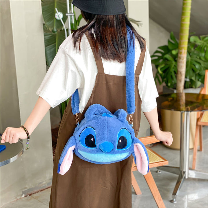 Plush Animal-Themed Crossbody Bag