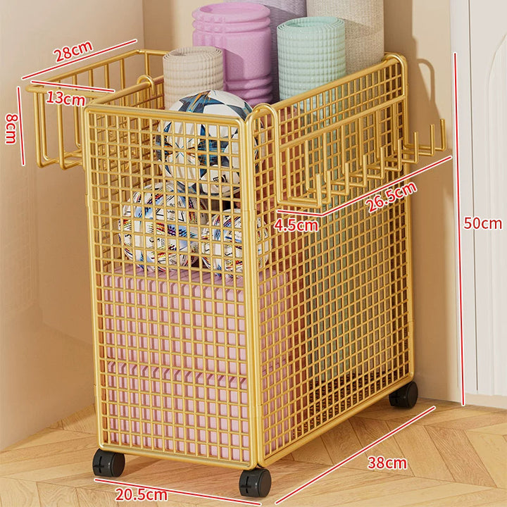 Versatile Rolling Storage Cart with Dividers Kalsten