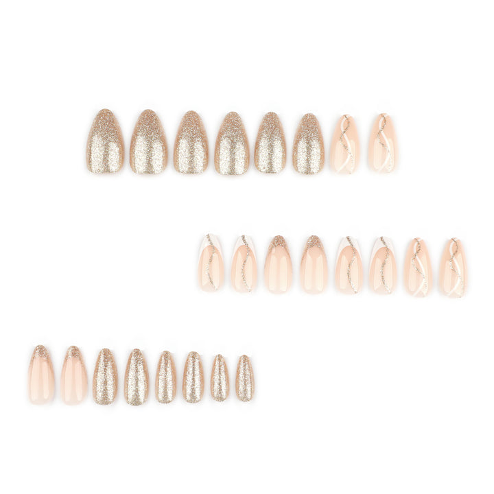 Artful nail art with elegant gold design Kalsten