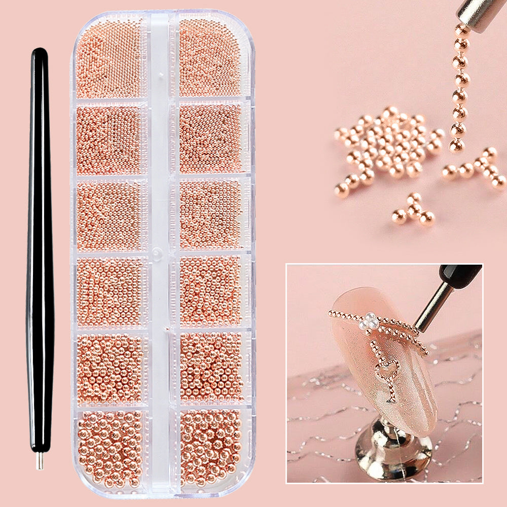 Decorative Nail Art Beads Set