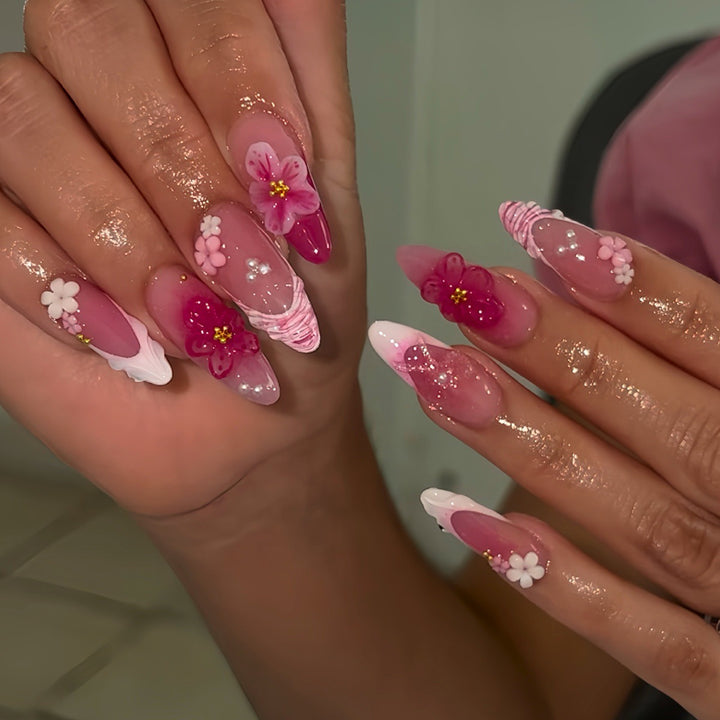 Glamorous Textured Acrylic Nail Enhancements Kalsten