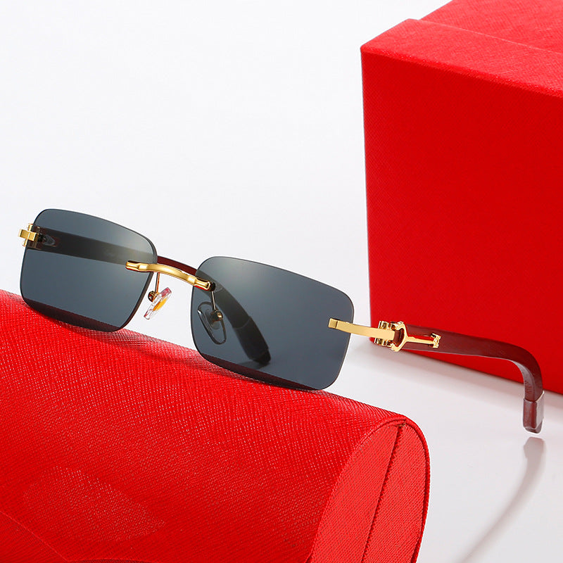 Women's fashionable semi-rimless sunglasses with luxurious metal and plastic frame Kalsten
