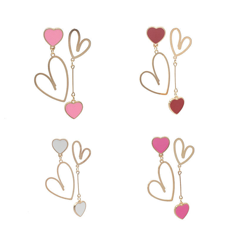 Heart-Shaped Dangle Earrings Kalsten