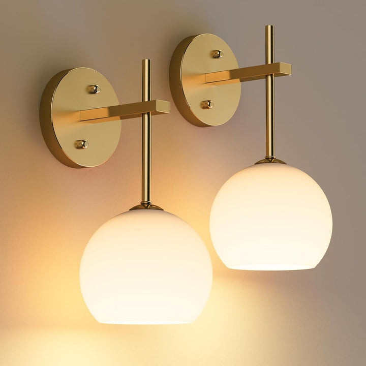 Modern Glass Globe Wall Sconce