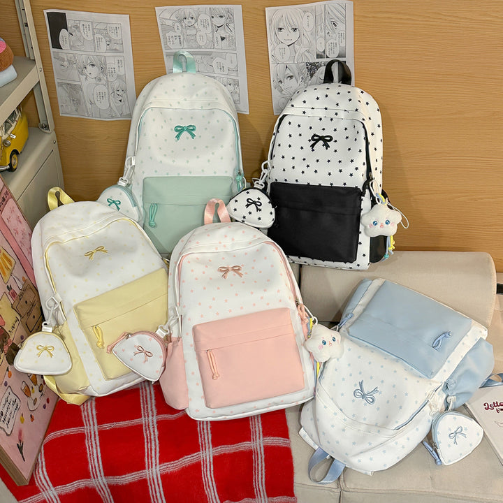 Playful Bow-Embellished Backpack Kalsten