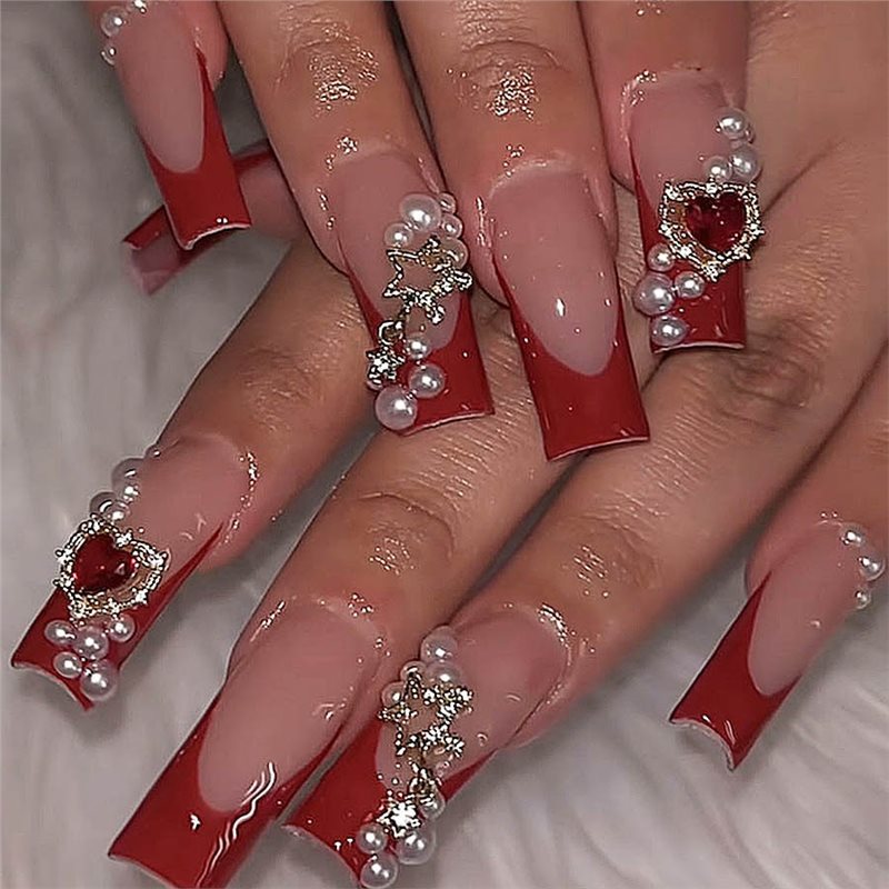 Decorative Pearl Accented Press-On Nails Kalsten