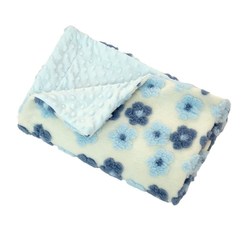 Ladies soft and cuddly microfiber blanket with floral pattern Kalsten