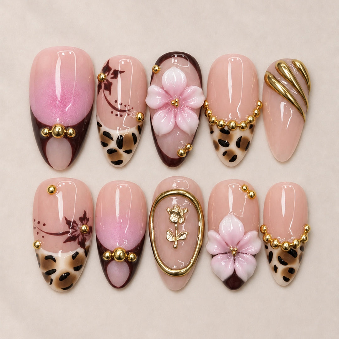 Artificial nail set with luxurious accents Kalsten
