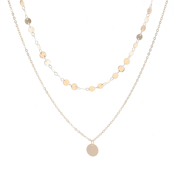 Layered Disc Chain Necklace Kalsten