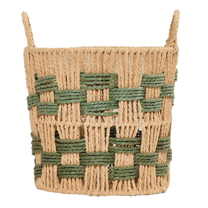 Decorative Woven Storage Basket with Geometric Pattern Kalsten