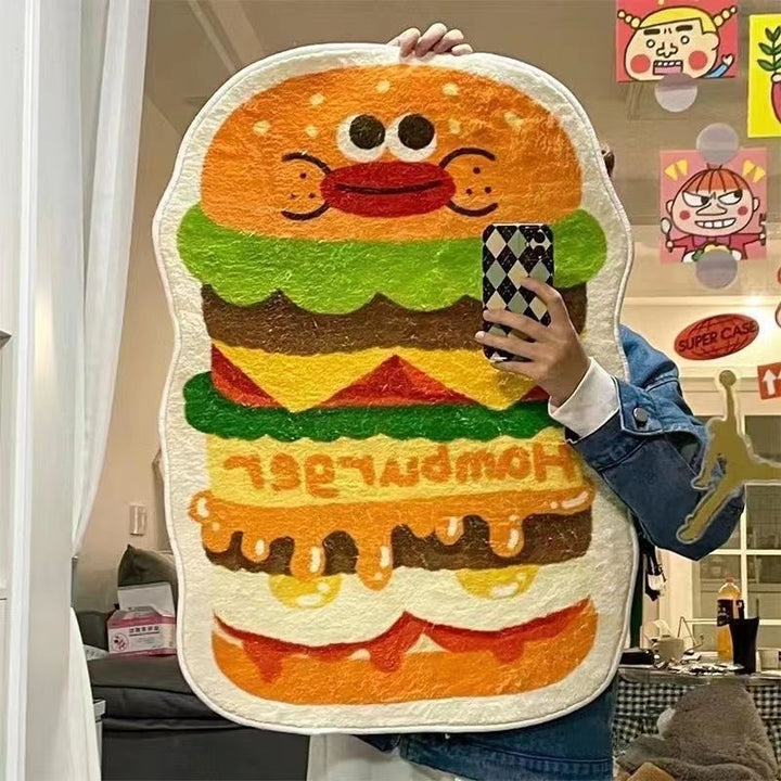Playful Hamburger-Shaped Mat