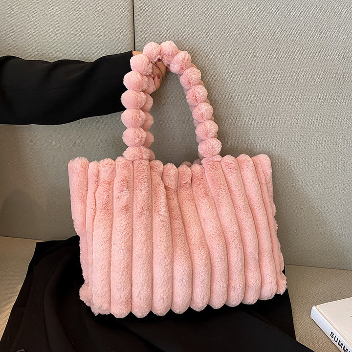 Plush Textured Handbag