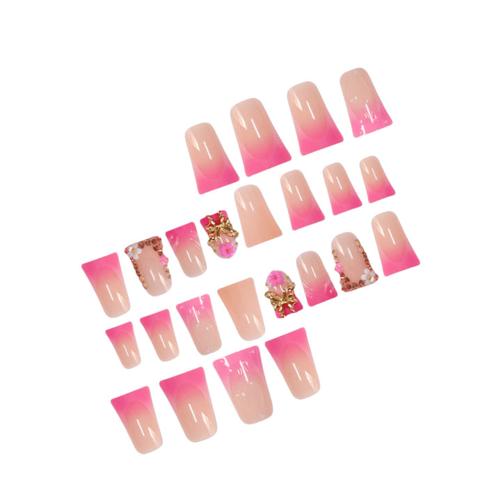 Artistic Floral Press-On Nail Set Kalsten