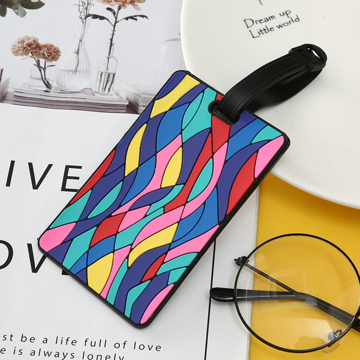 Unisex Luggage Tag with Modern Geometric Design Kalsten