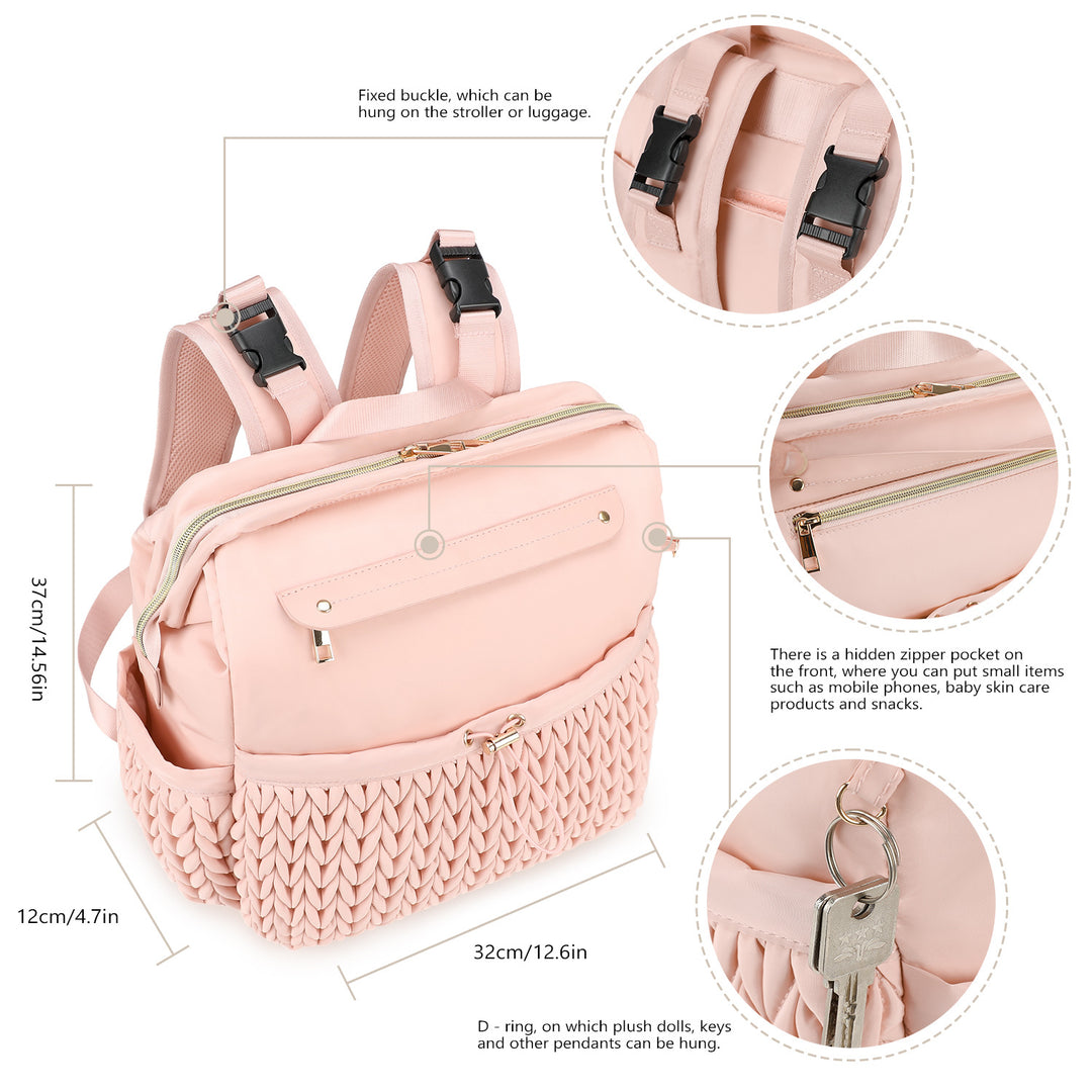Fashionable backpack with braided design Kalsten
