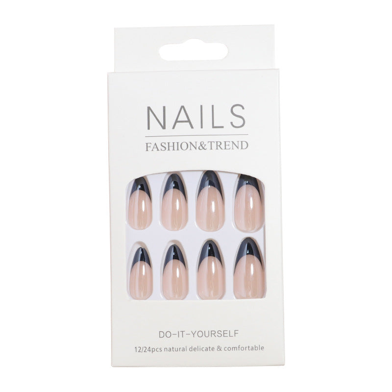 Elegant French Tip Press-On Nail Art Set Kalsten