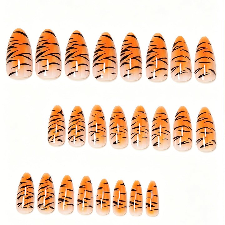 Stylish Tiger Print Stiletto Press-On Nails Kalsten