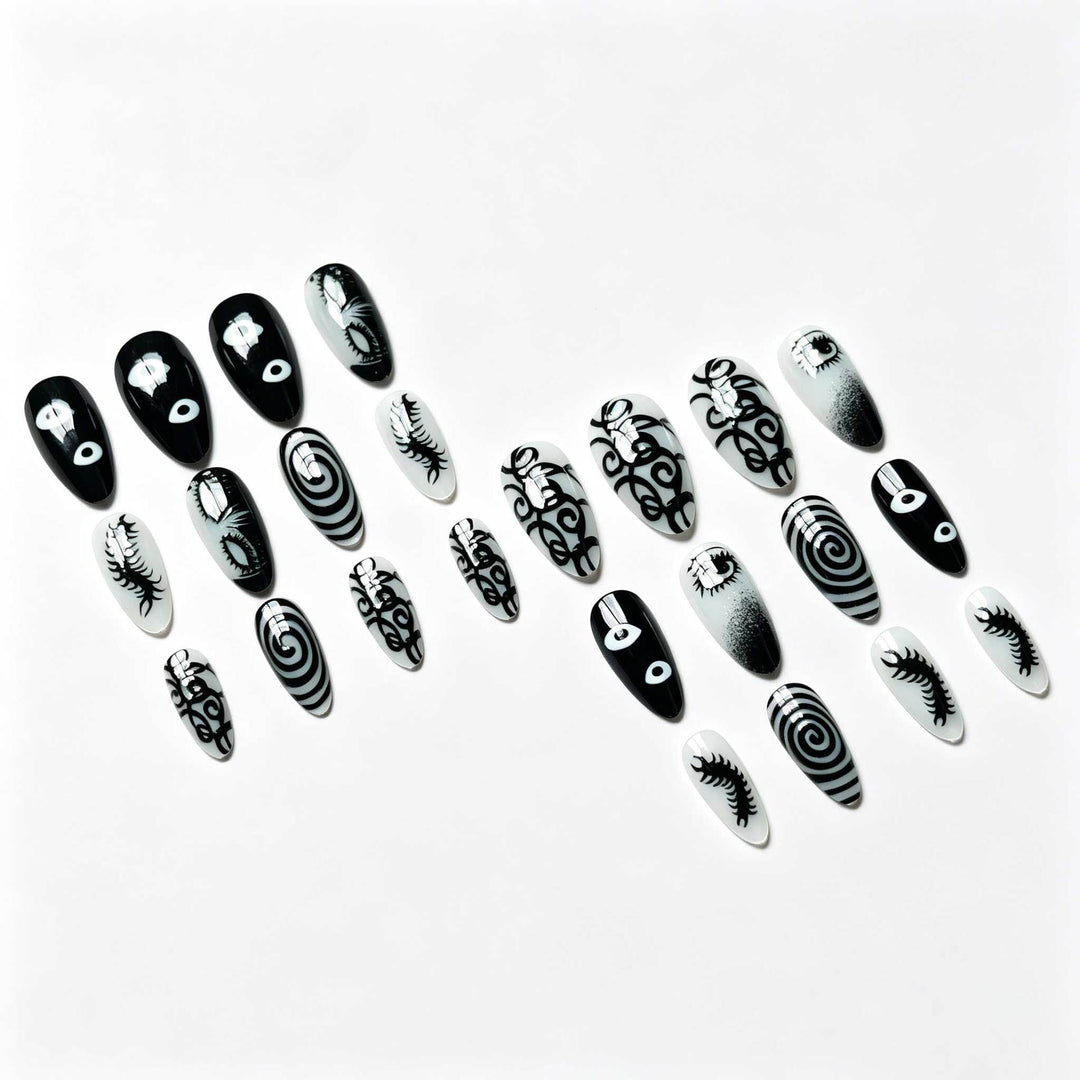 Artistic Halloween-Inspired Nail Art Design Set