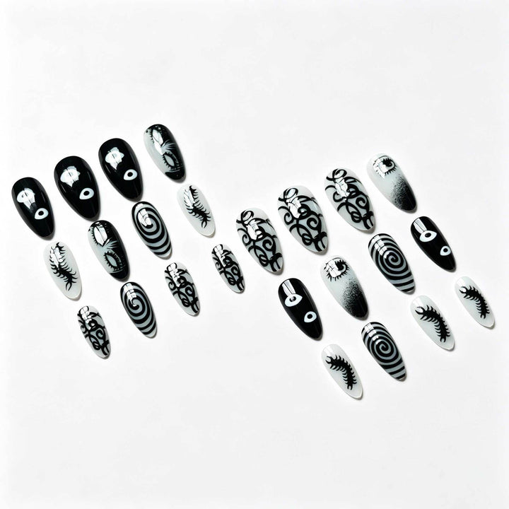 Artistic Halloween-Inspired Nail Art Design Set