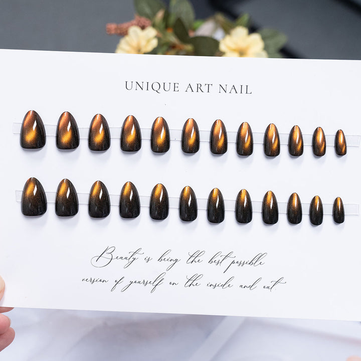 Glossy Long-Lasting Press-On Nail Set