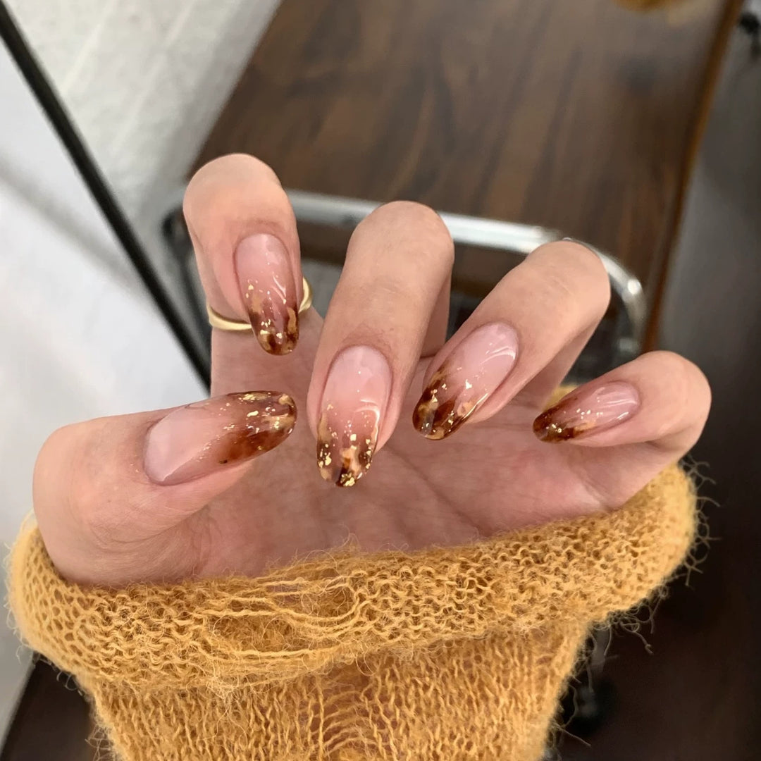 Elegant Glitter Ombre Nail Extensions