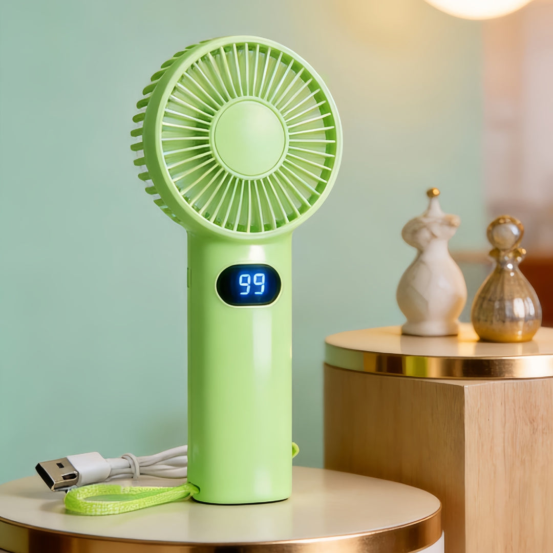 Women's portable high-performance hand fan with digital speed display Kalsten