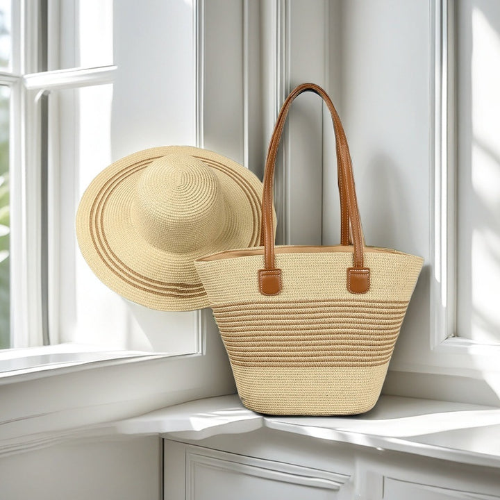 Beach bag with colorful stripes Kalsten
