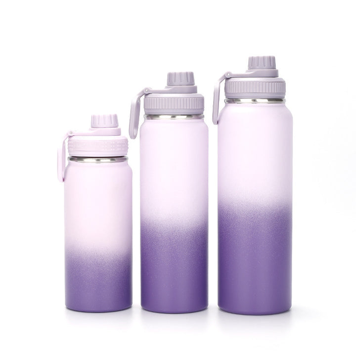 Double-Wall Vacuum Insulated Stainless Steel Wide-Mouth Water Bottle With Leakproof Screw Cap And Ergonomic Carry Handle
