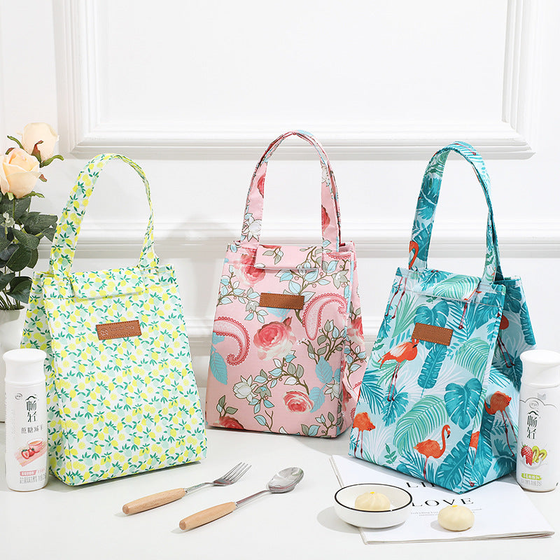 Insulated Floral Print Lunch Bag