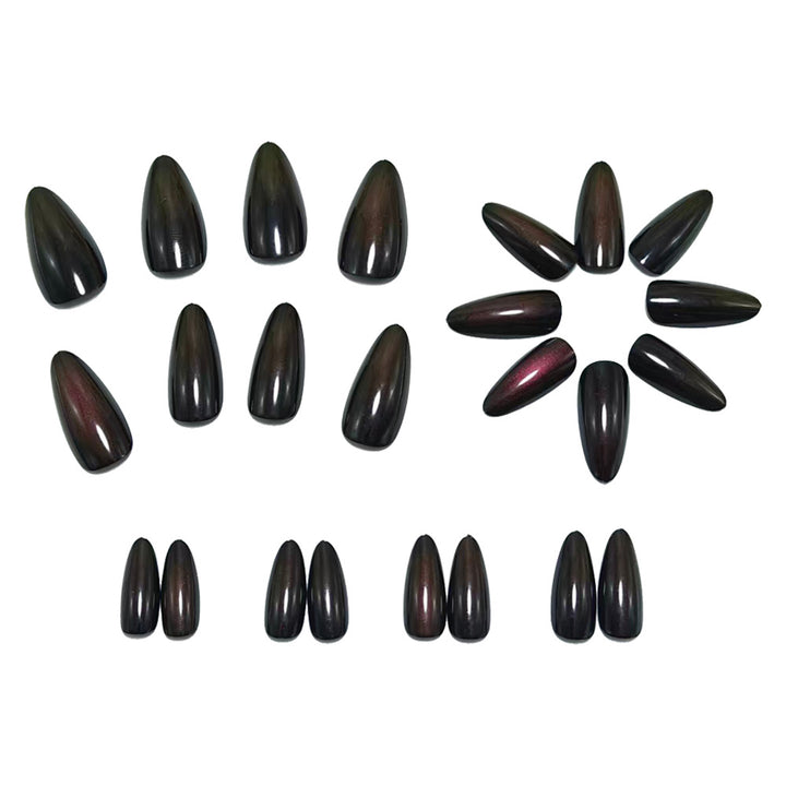 Artificial nails with high-gloss finish and gradient Kalsten