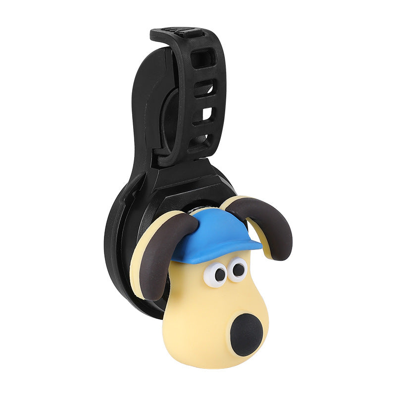 silicone cartoon dog head handlebar horn bell universal strap mount for e-bikes scooters Kalsten