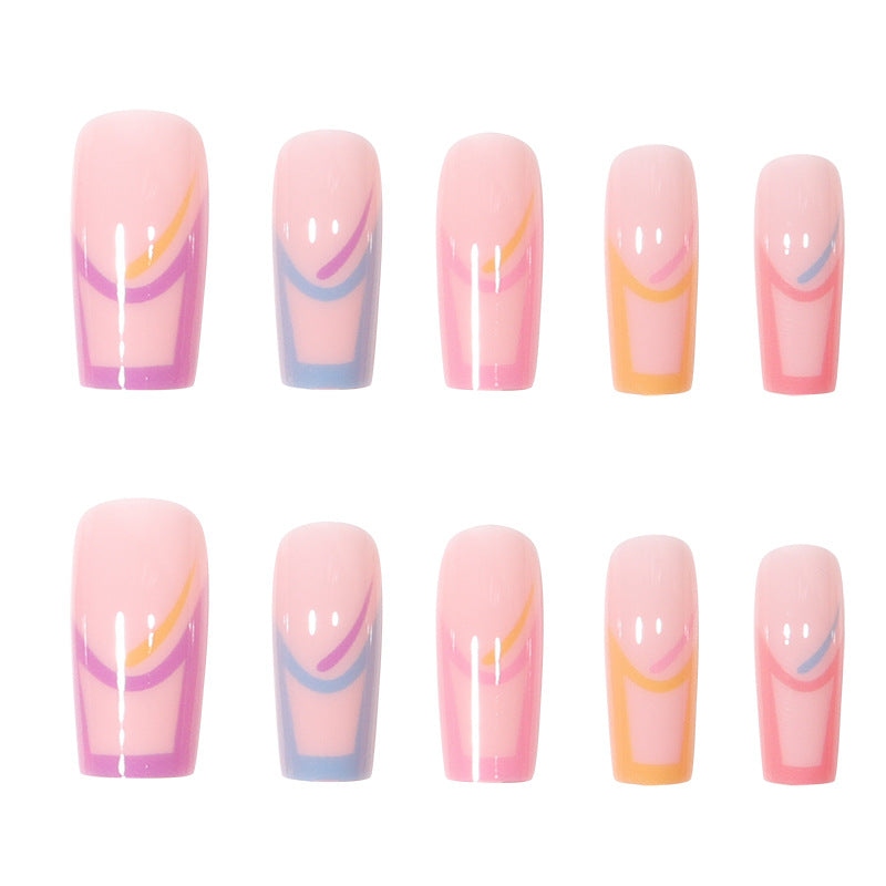Artistic Long-Lasting Press-On Nails Set Kalsten