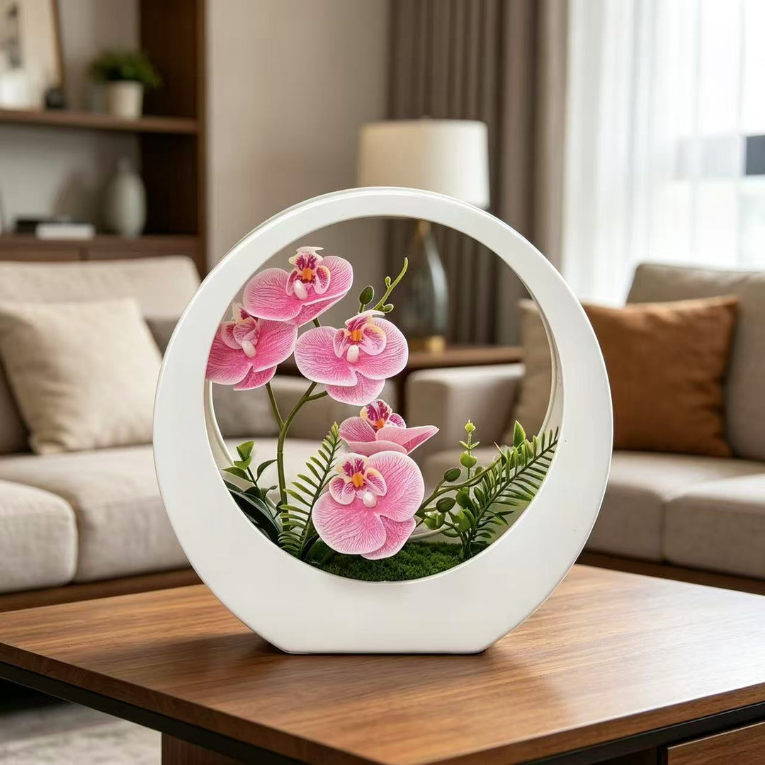Artificial Orchid Flower Display for Home Decor