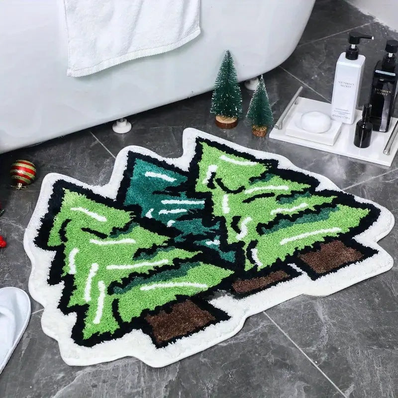 Festive Santa-Themed Door Mat for Home
