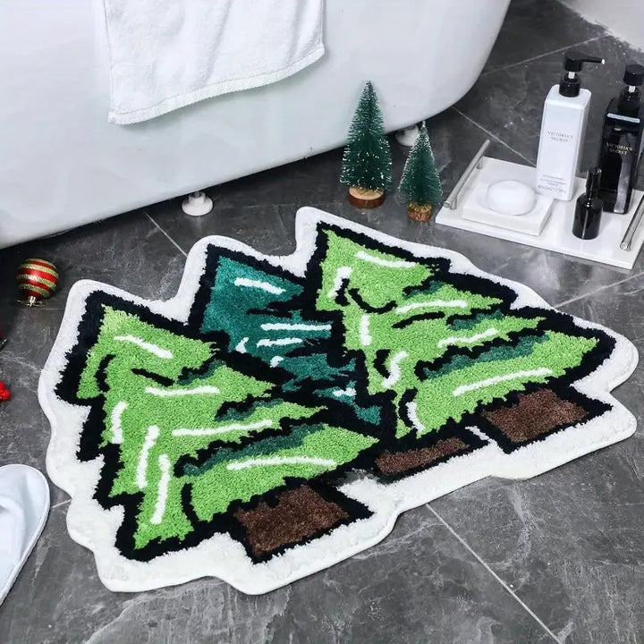 Festive Santa-Themed Door Mat for Home