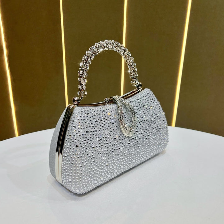 Rhinestone-Embellished Evening Bag