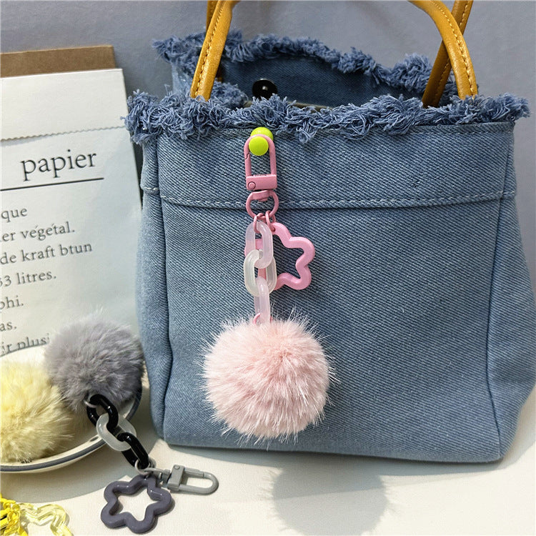 Cute Fuzzy Pom-Pom Keychain kalsten
