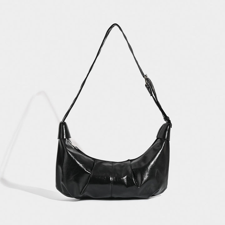 Elegant Pleated Leather Shoulder Bag