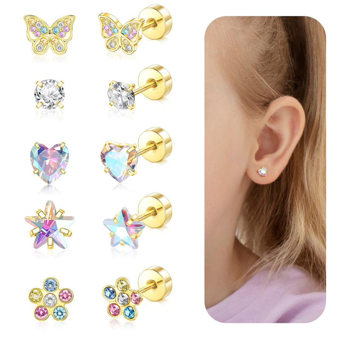 Gemstone Stud Earring Set Kalsten