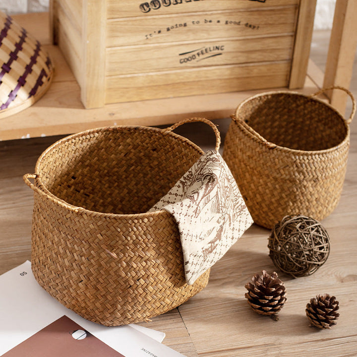 Handcrafted Storage Bin with Natural Woven Design Kalsten