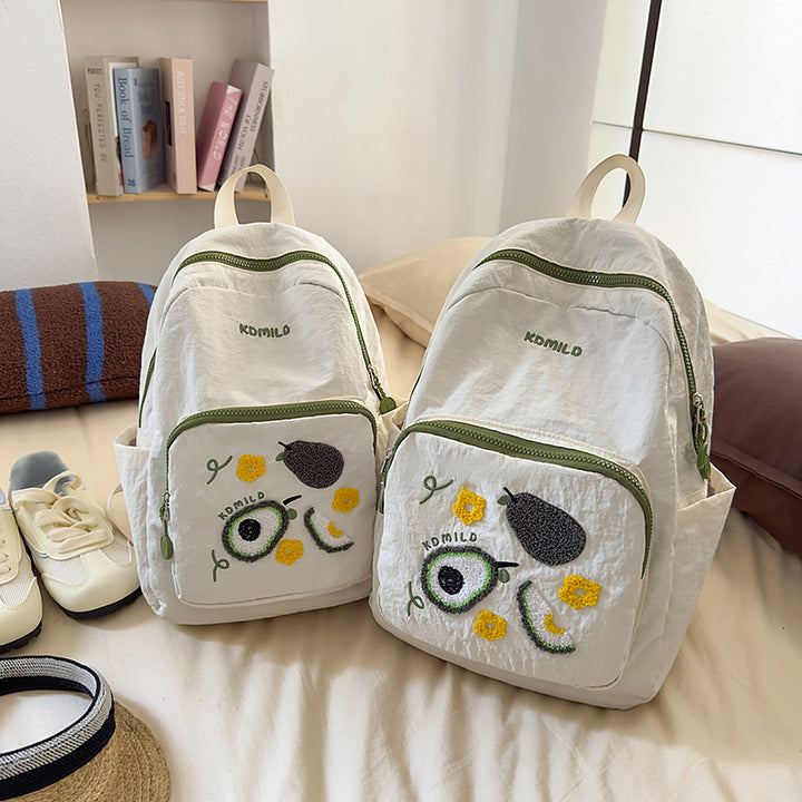 Stylish Embroidered Fruit-Themed Backpack Kalsten