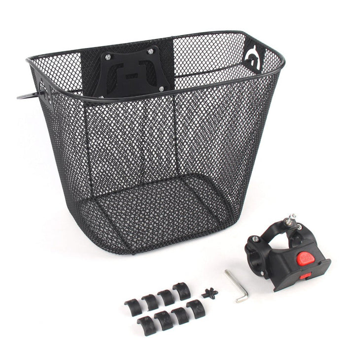 Front Quick Release Mesh Bicycle Basket with Locking Handlebar Mount Kalsten