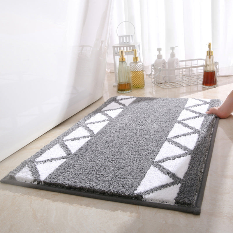 Geometric Accent Bath Mat
