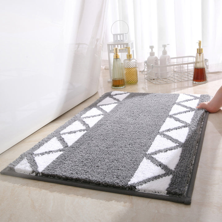 Geometric Accent Bath Mat